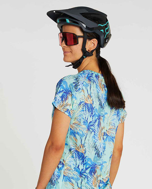 DHaRCO MTB SS Jersey Razzle 女-短袖-藍