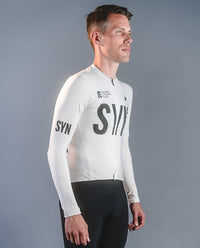 Biehler 車衣SYN Thermal Rain LS Jersey White 防雨保暖 男款 白