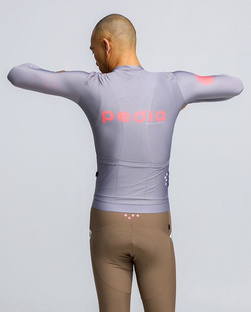 Pedla 薄長袖車衣 Dots Classic LS Jersey Light Grey 男款 淺灰