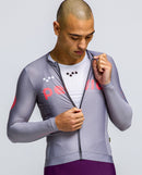 Pedla 薄長袖車衣 Dots Classic LS Jersey Light Grey 男款 淺灰
