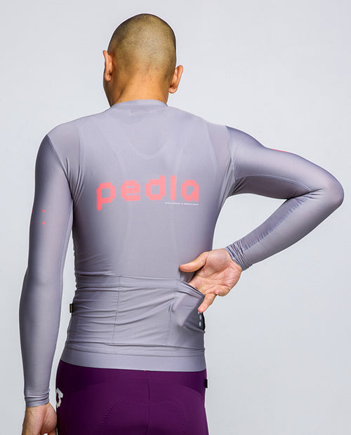 Pedla 薄長袖車衣 Dots Classic LS Jersey Light Grey 男款 淺灰