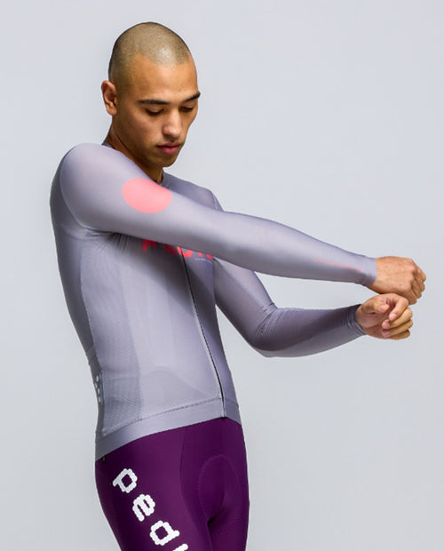 Pedla 薄長袖車衣 Dots Classic LS Jersey Light Grey 男款 淺灰