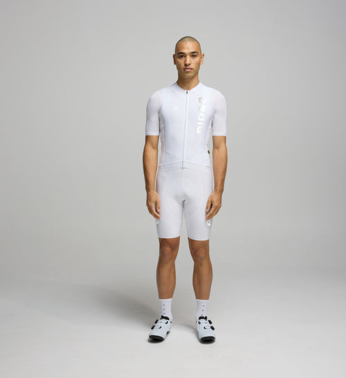 Pedla 車衣 Dots Classic Jersey Reflective White 男款 反光logo 白
