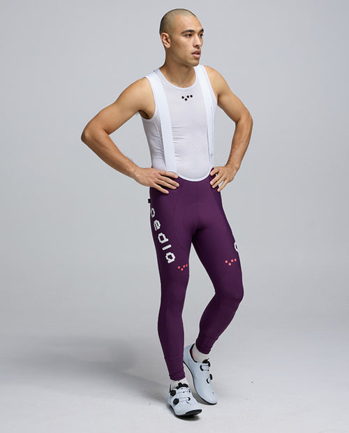 Pedla 薄長褲 Dots SuperFIT2.0 Bib Tight Aubergine 男款 茄紫