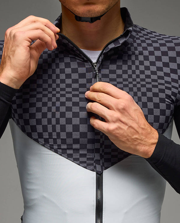 Q36.5 車衣 Dottore Hybrid Que Long Sleeve Jersey Check Grey 長袖 男款 黑灰格