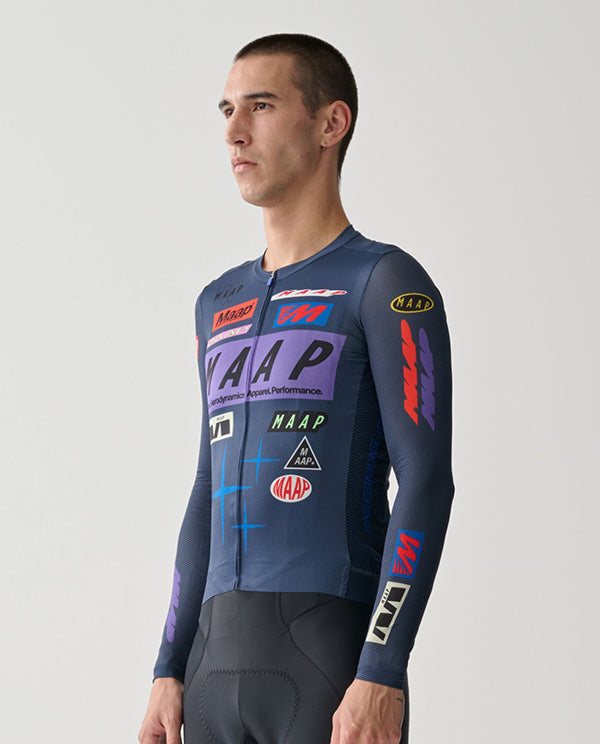 MAAP 車衣 Drome Pro Air LS Jersey 3.0 Midnight 薄長袖 男款 深藍