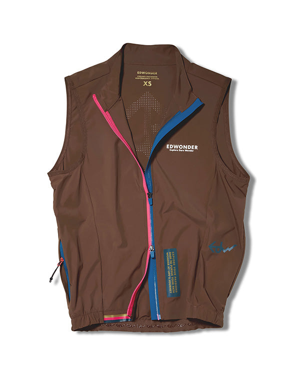 EdWonder 雙拉鍊防風背心EDW Edition Windproof Vest 2.0Copper Brown 女款 銅棕