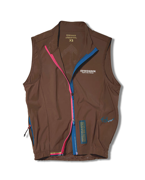 EdWonder 雙拉鍊防風背心EDW Edition Windproof Vest 2.0Copper Brown 男款 銅棕