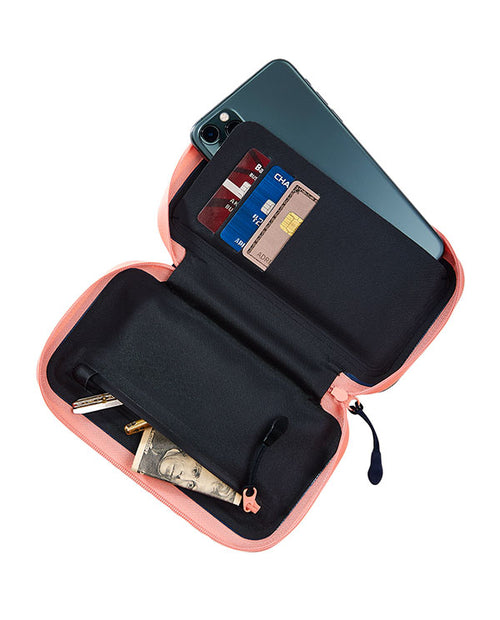 EdWonder 包 Multi-use Wallet 2.0 Petrol-Coral Pink L 藍/粉字