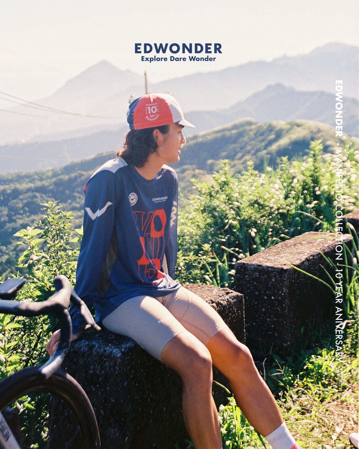 Edwonder 長袖機能Tee Manifesto LS Tech Tee - Heritage Blue 男女共版 復古藍
