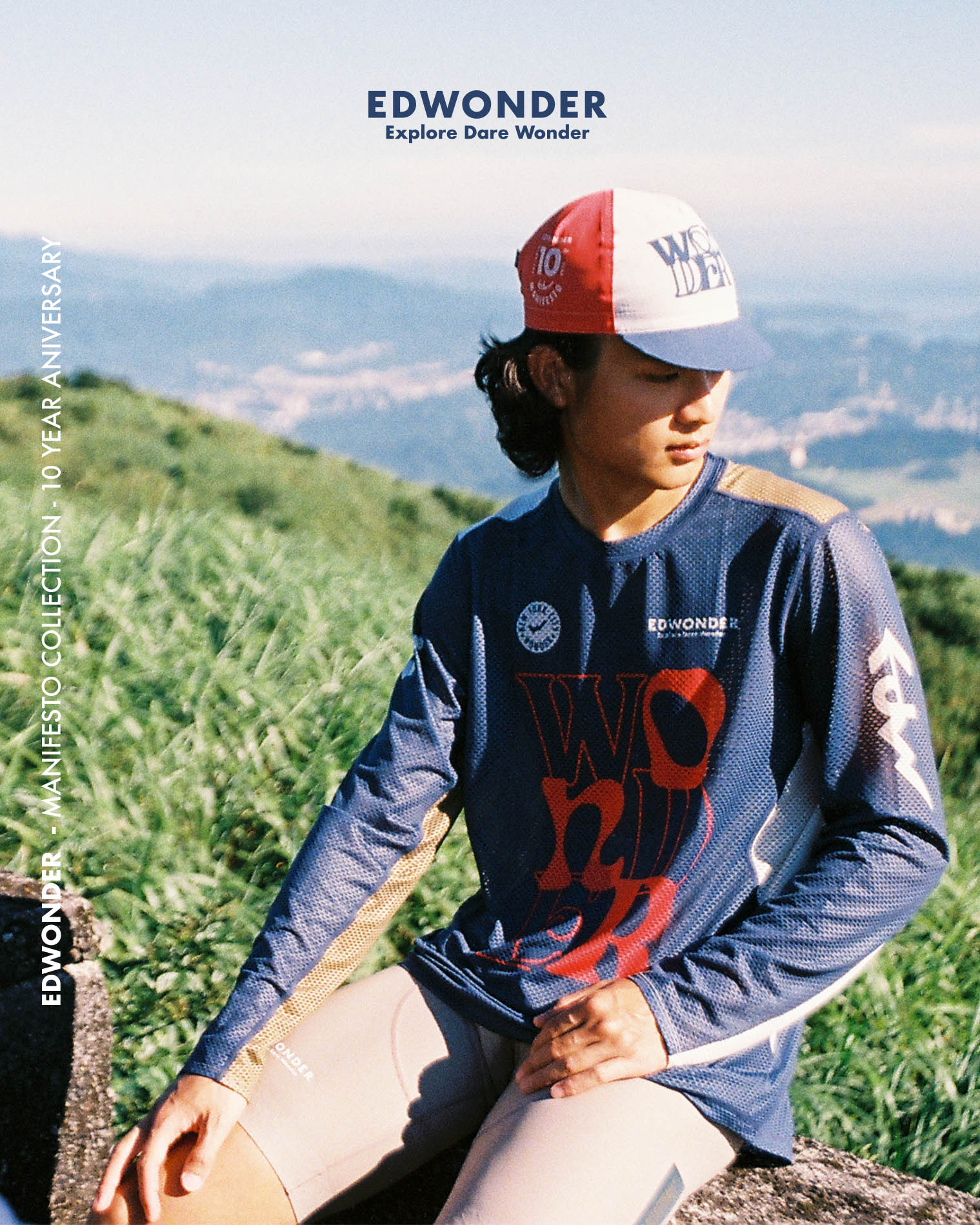 Edwonder 長袖機能Tee Manifesto LS Tech Tee - Heritage Blue 男女共版 復古藍