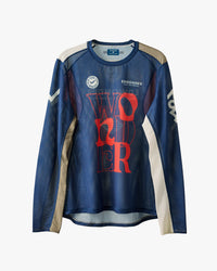 Edwonder 長袖機能Tee Manifesto LS Tech Tee - Heritage Blue 男女共版 復古藍