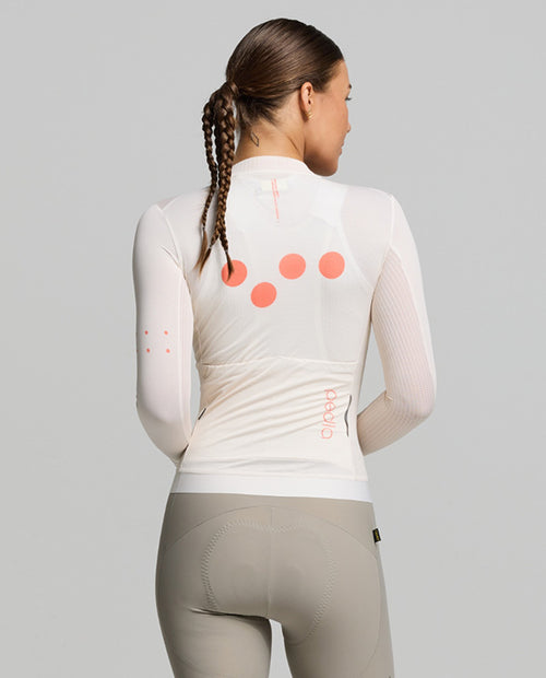 Pedla 薄長袖車衣 BOLD Essential Air LS Jersey Almond 女款 杏白