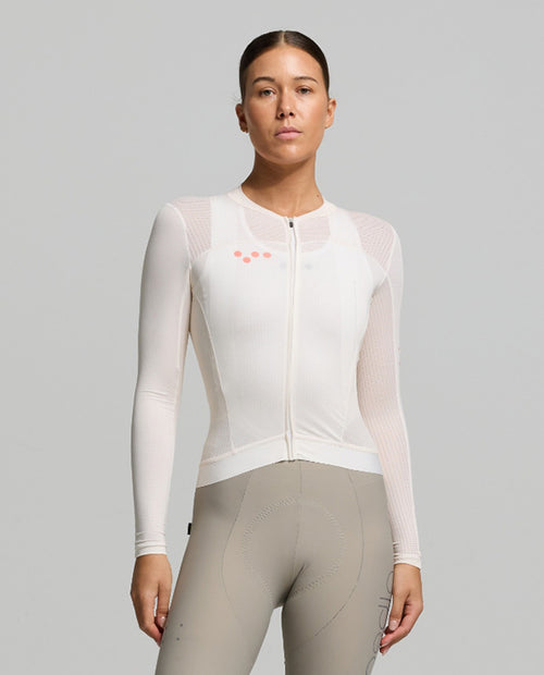 Pedla 薄長袖車衣 BOLD Essential Air LS Jersey Almond 女款 杏白