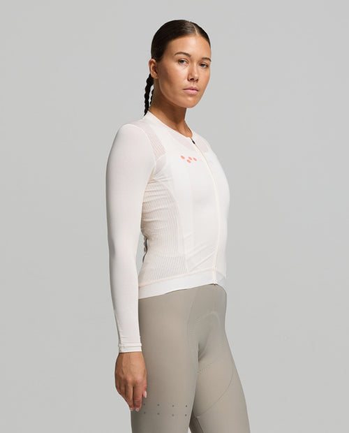 Pedla 薄長袖車衣 BOLD Essential Air LS Jersey Almond 女款 杏白