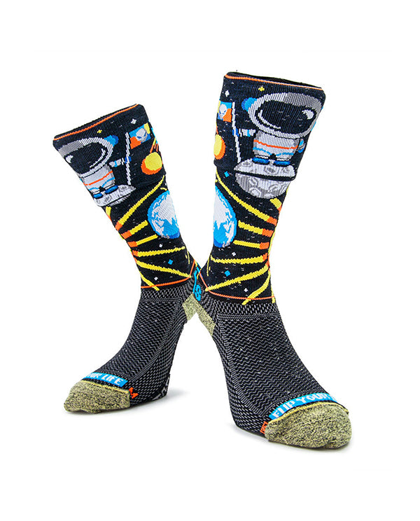 FLIPPOS壓力襪-Space Camp Night 小太空人復刻版 深灰