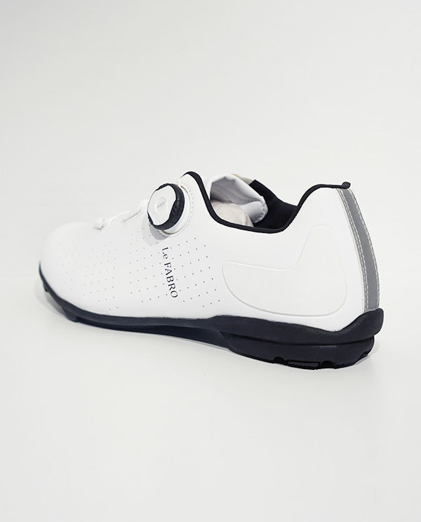 FLR 車鞋FABRO Letter WT White Rubber Sole 客製一級皮革 白