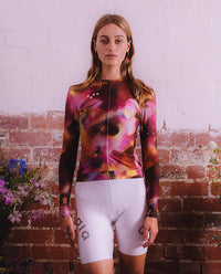 Pedla 薄長袖車衣Floral Classic Jersey Wild Flowers 女款 粉棕