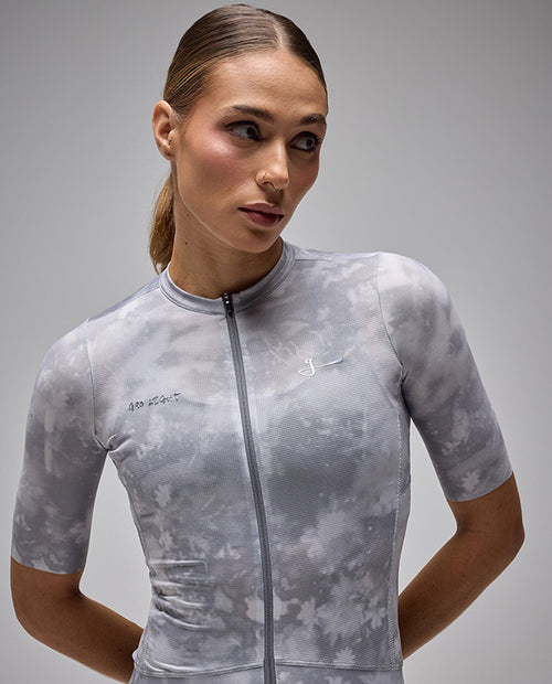 Givelo 車衣G90 LIGHT SS UNISEX BOTANIC JERSEY ICE 男女共版 白灰