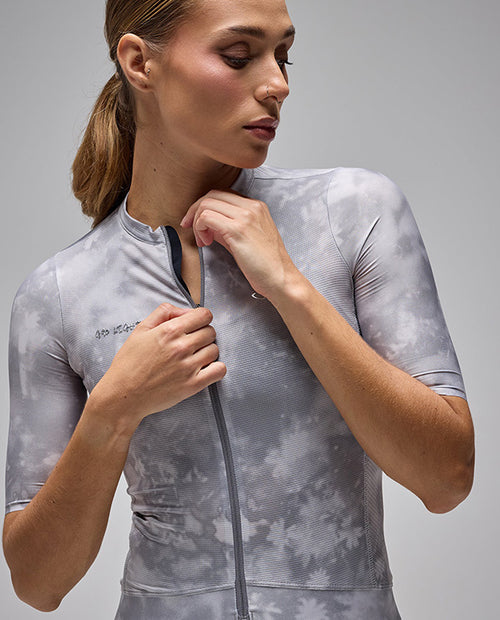 Givelo 車衣G90 LIGHT SS UNISEX BOTANIC JERSEY ICE 男女共版 白灰