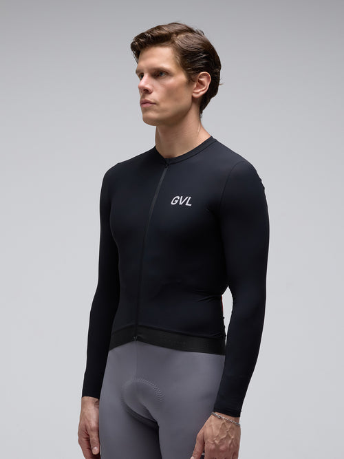 Givelo 薄長袖車衣 C.D.A. LS Jersey Black 黑 - 男女共版
