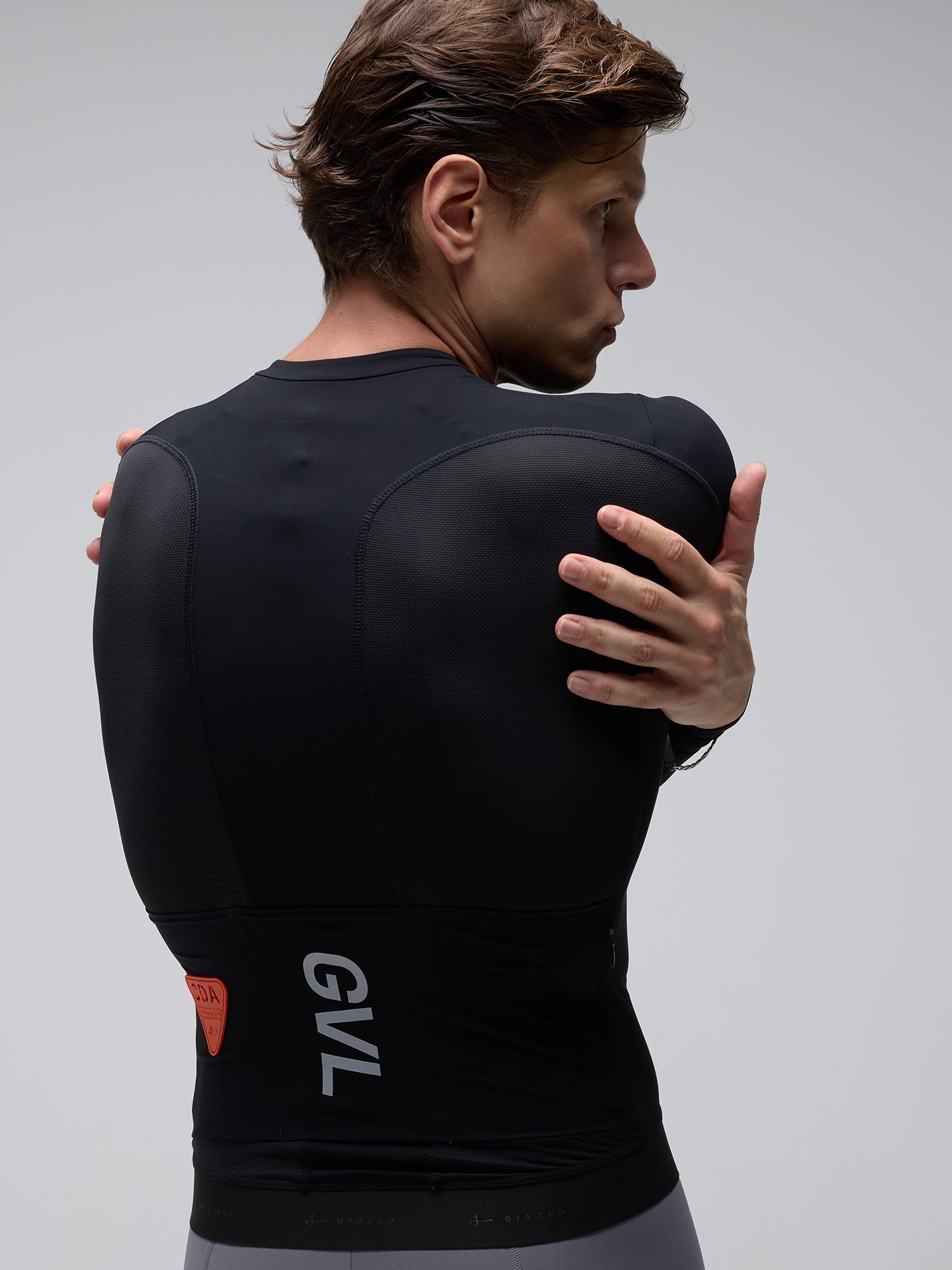 Givelo 薄長袖車衣 C.D.A. LS Jersey Black 黑 - 男女共版