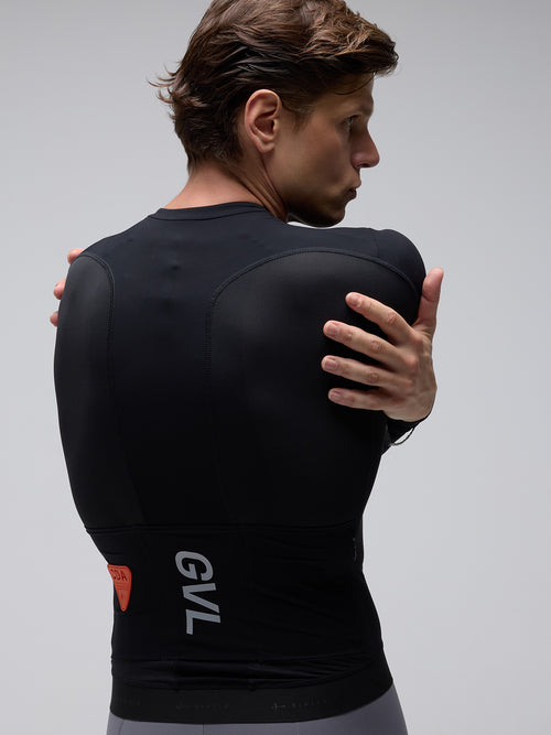 Givelo 薄長袖車衣 C.D.A. LS Jersey Black 黑 - 男女共版