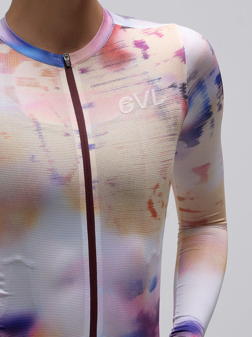 Givelo 薄長袖車衣 C.D.A. LS Jersey Phase 男女共版 米黃染