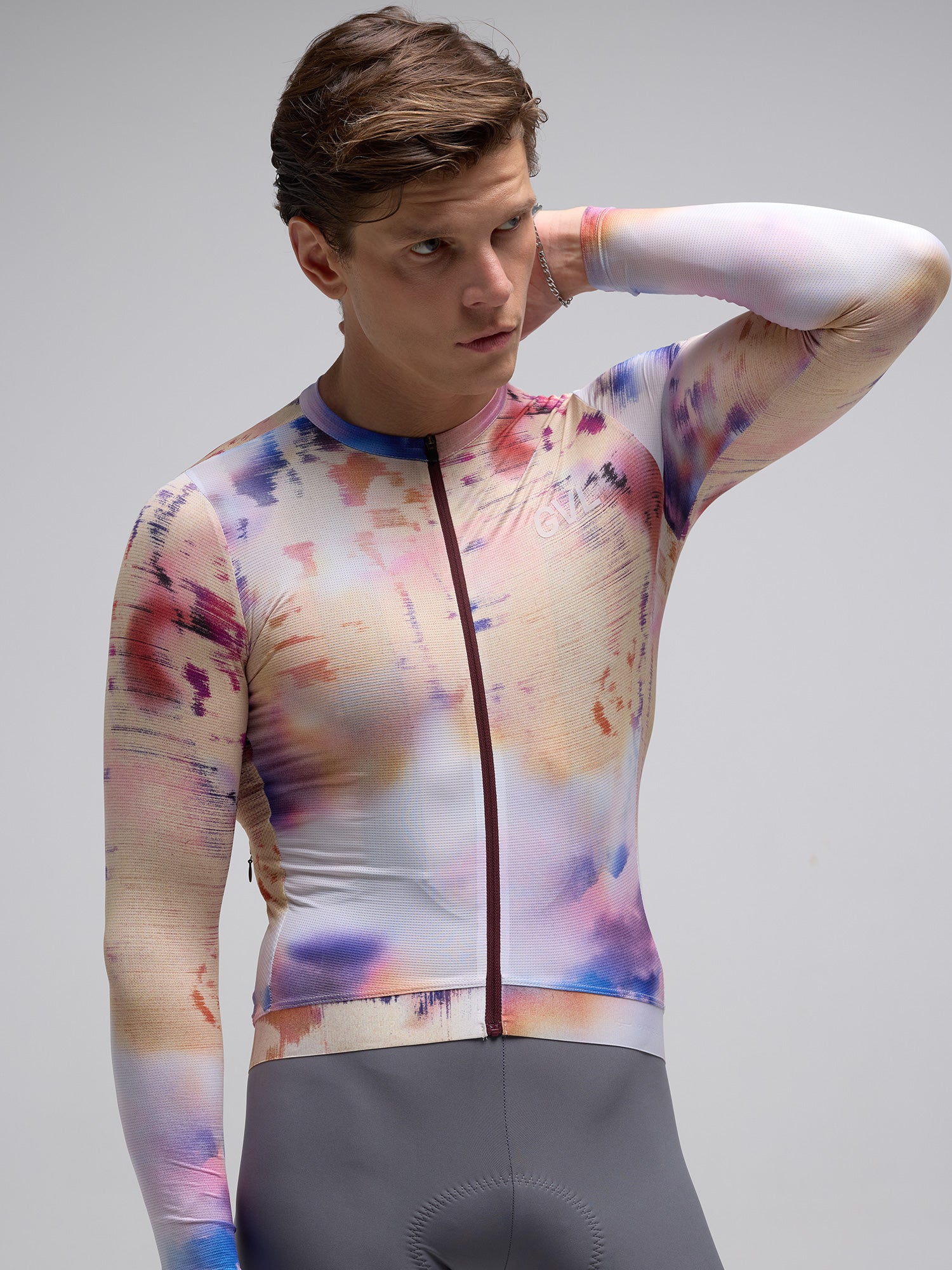 Givelo 薄長袖車衣 C.D.A. LS Jersey Phase 男女共版 米黃染