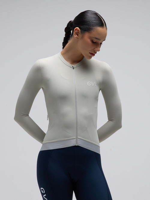 Givelo 薄長袖車衣 C.D.A. LS Jersey Stone 男女共版 灰石