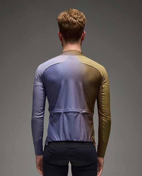 Q36.5 車衣 Gregarius Hybrid Big Fade Long Sleeve Jersey Drab Green 長袖 男款 灰綠