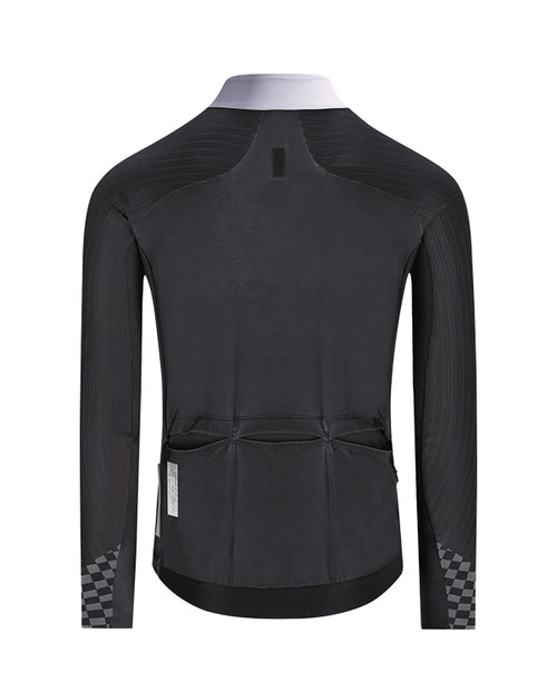 Q36.5 車衣 Gregarius Hybrid Collar Fade Long Sleeve Jersey Black 長袖 男款 黑