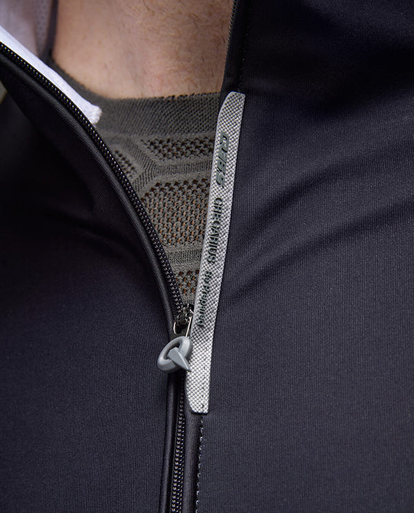 Q36.5 車衣 Gregarius Hybrid Collar Fade Long Sleeve Jersey Black 長袖 男款 黑