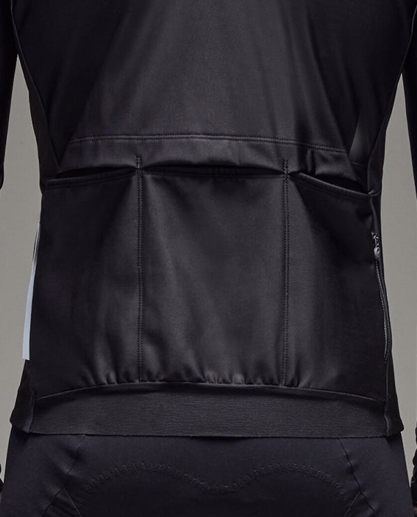 Q36.5 車衣 Gregarius Hybrid Collar Fade Long Sleeve Jersey Black 長袖 男款 黑