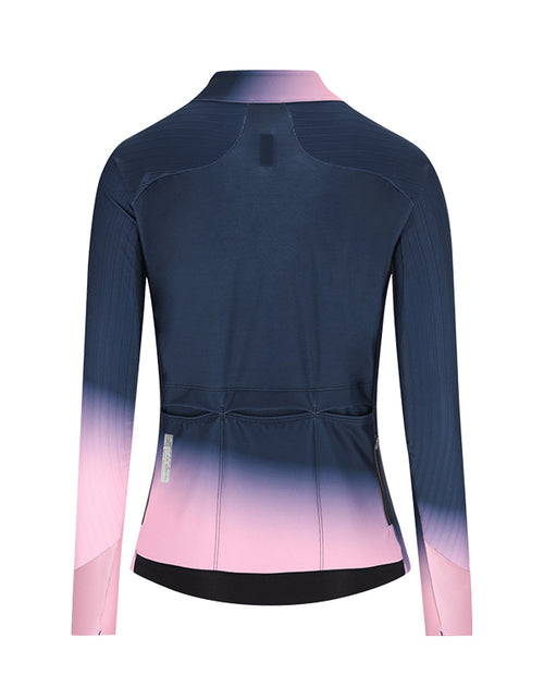Q36.5 車衣 Gregarius Hybrid Collar Fade Long Sleeve Jersey Black 長袖 女款 紫藍
