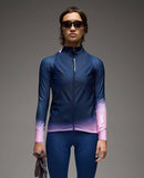 Q36.5 車衣 Gregarius Hybrid Collar Fade Long Sleeve Jersey Black 長袖 女款 紫藍