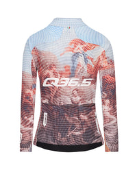 Q36.5 車衣Gregarius Hybrid Fresco Long Sleeve Jersey 女款 潑墨紅