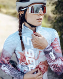 Q36.5 車衣Gregarius Hybrid Fresco Long Sleeve Jersey 女款 潑墨紅