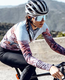 Q36.5 車衣Gregarius Hybrid Fresco Long Sleeve Jersey 女款 潑墨紅