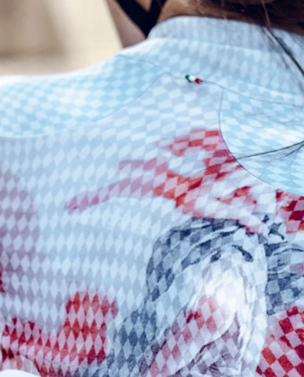 Q36.5 車衣Gregarius Hybrid Fresco Long Sleeve Jersey 女款 潑墨紅