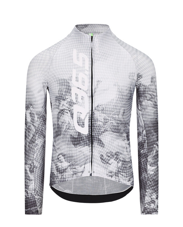 Q36.5 車衣Gregarius Hybrid Fresco Long Sleeve Jersey 男款 潑墨灰