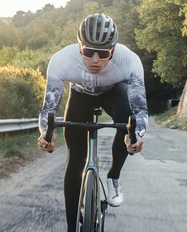 Q36.5 車衣Gregarius Hybrid Fresco Long Sleeve Jersey 男款 潑墨灰