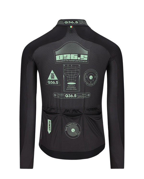 Q36.5 薄長袖車衣Gregarius Hybrid Light Retrofuture LS Jersey Black 男款 黑