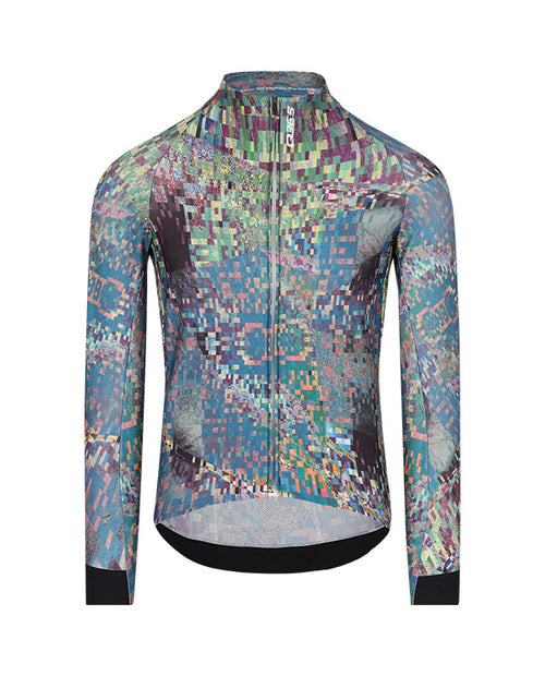 Q36.5 車衣Gregarius Hybrid Thermomap LS Jersey Thermo Green 長袖 男款 藍綠