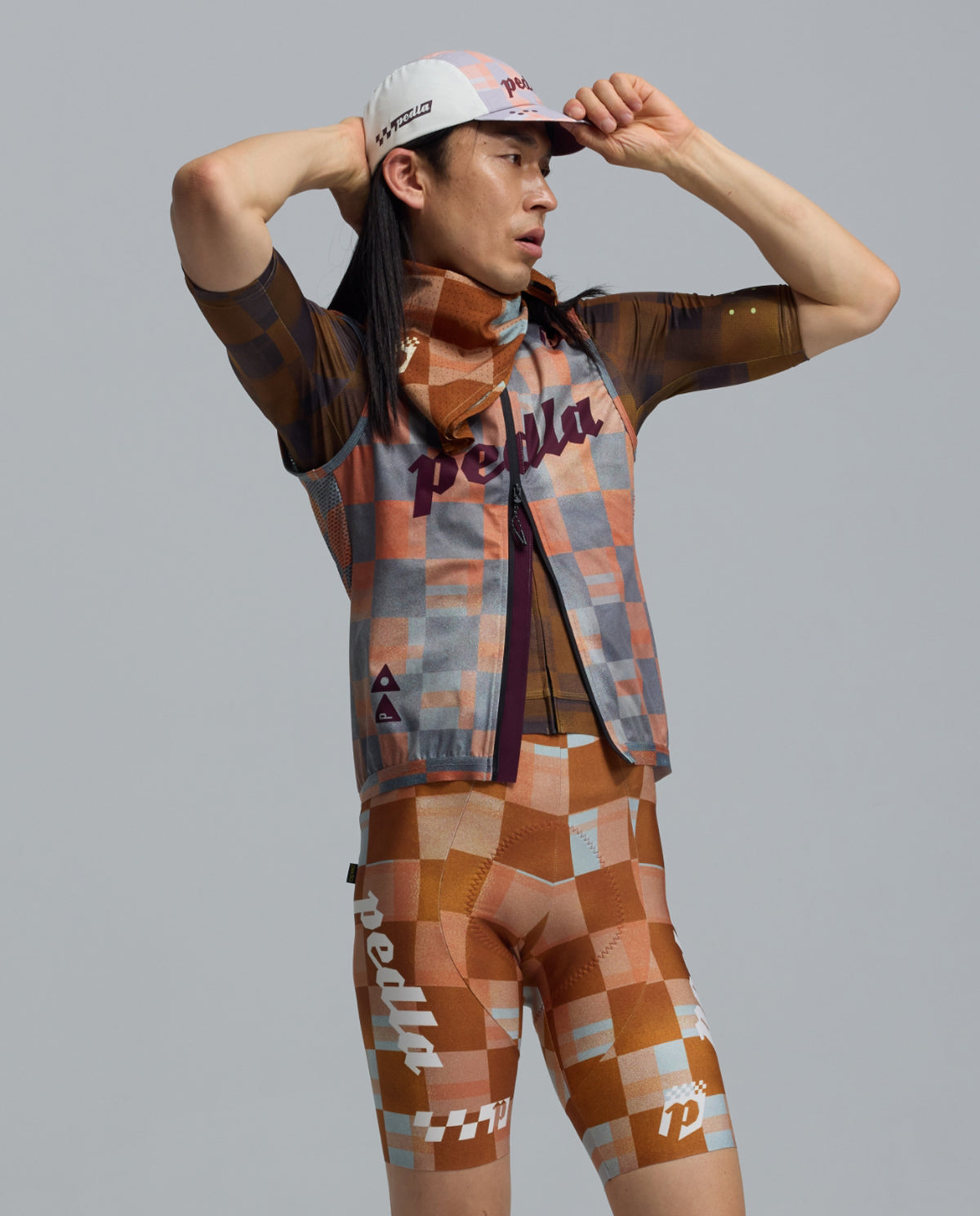 Pedla 小帽 Heritage Cap Checkers Amber 橘灰格