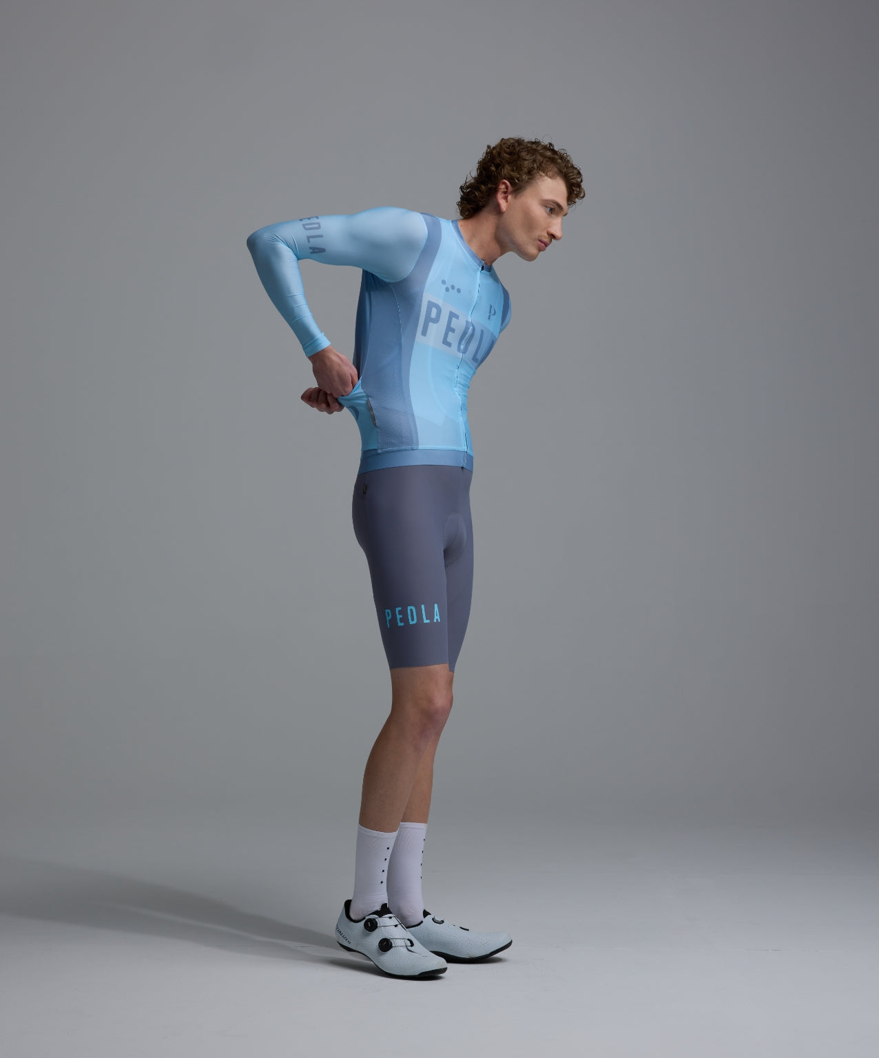 Pedla 薄長袖車衣 Heritage Classic LS Jersey Vintage Pastel Blue 男款 復古粉藍