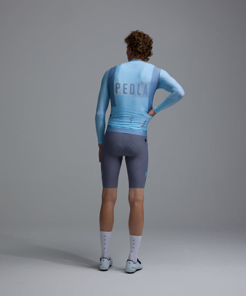 Pedla 薄長袖車衣 Heritage Classic LS Jersey Vintage Pastel Blue 男款 復古粉藍