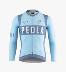 Pedla 薄長袖車衣 Heritage Classic LS Jersey Vintage Pastel Blue 男款 復古粉藍