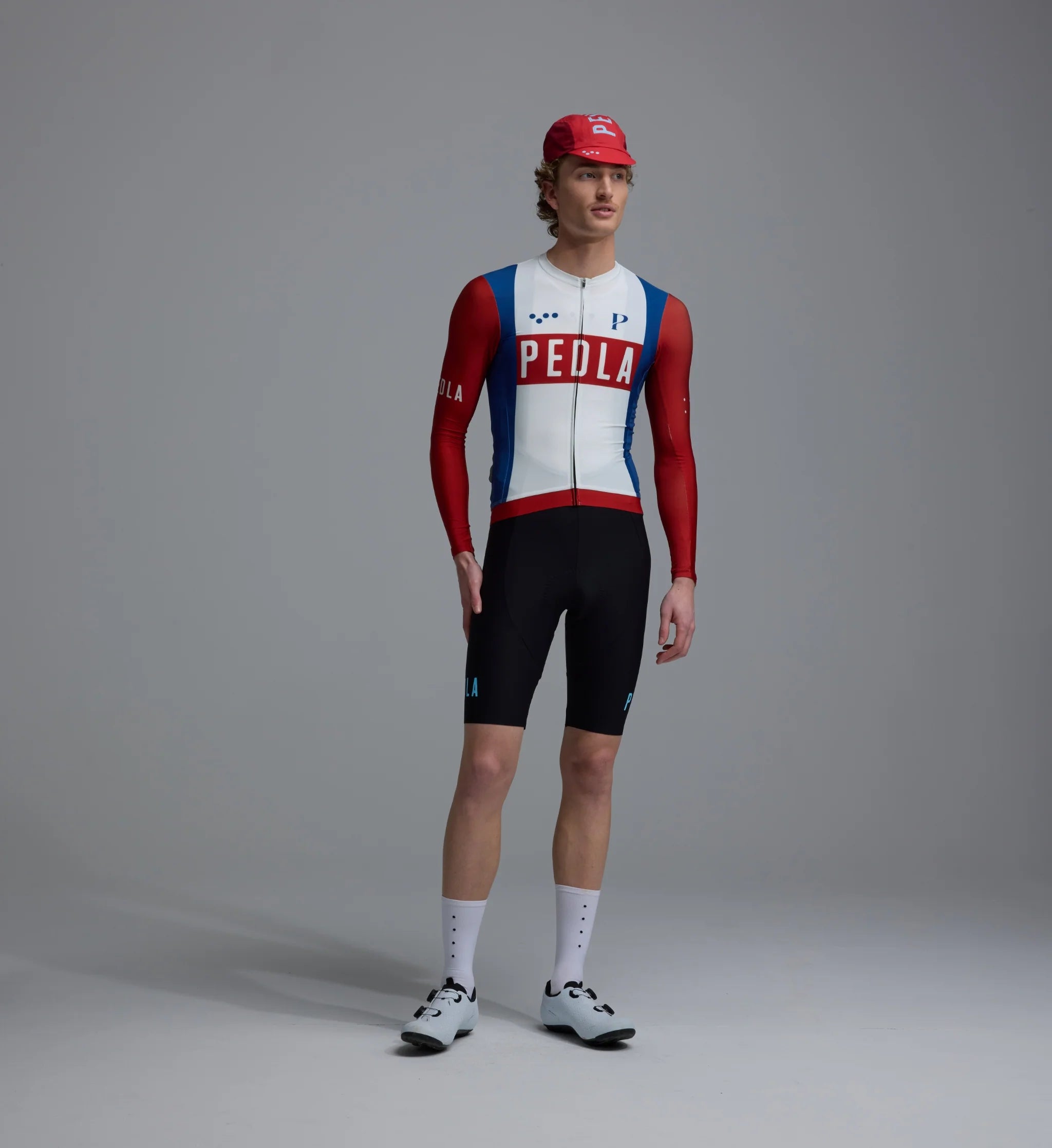 Pedla 薄長袖車衣 Heritage Classic LS Jersey Vintage Red 男款 復古紅白