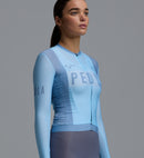 Pedla 薄長袖車衣 Heritage Classic LS Jersey Vintage Pastel Blue 女款 復古粉藍
